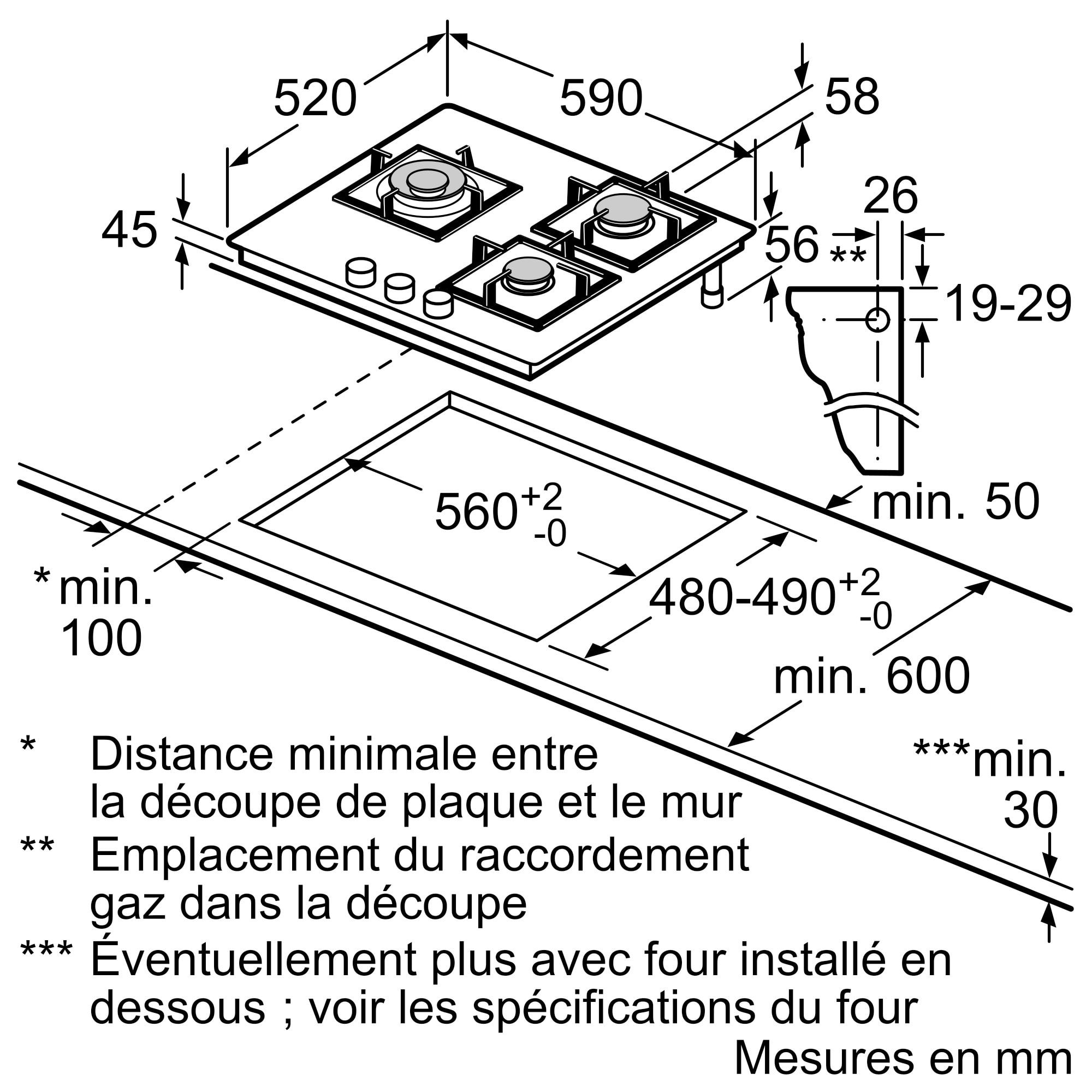 Plaque gaz SIEMENS - EP6A6CI10 Plaque gaz SIEMENS - EP6A6CI10