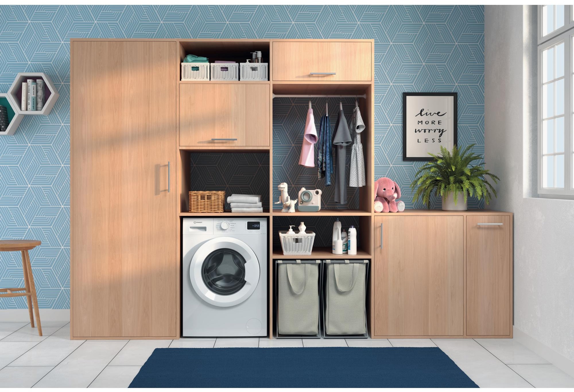 Lave linge Frontal INDESIT Easy Cleaning 1400 trs/min 8Kg Blanc - IM964MYTIMEFR