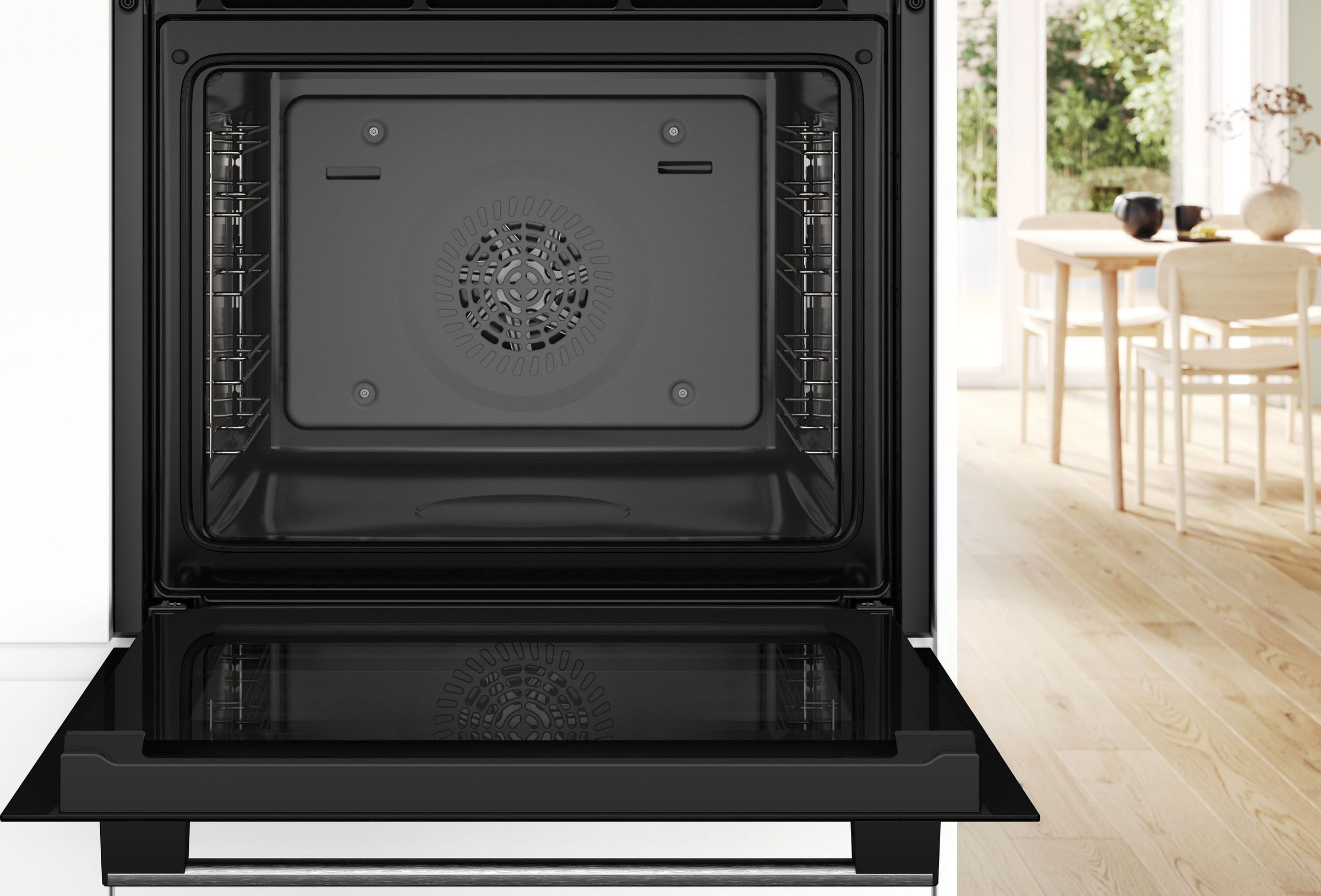 Four encastrable EcoClean BOSCH Chaleur tournante 71L Inox - HBA534BS3