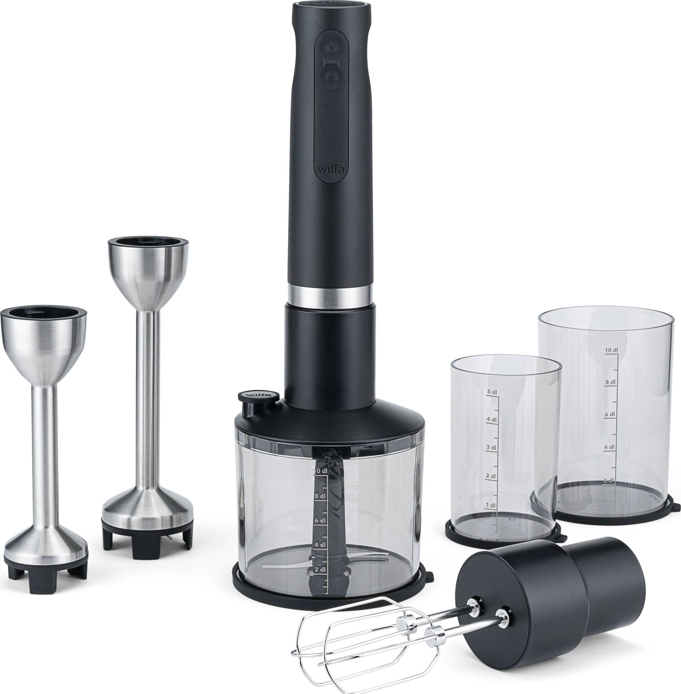 Mixeur WILFA 2 Bols Fouet Hachoir 1000W Noir - IM4B-1000FP