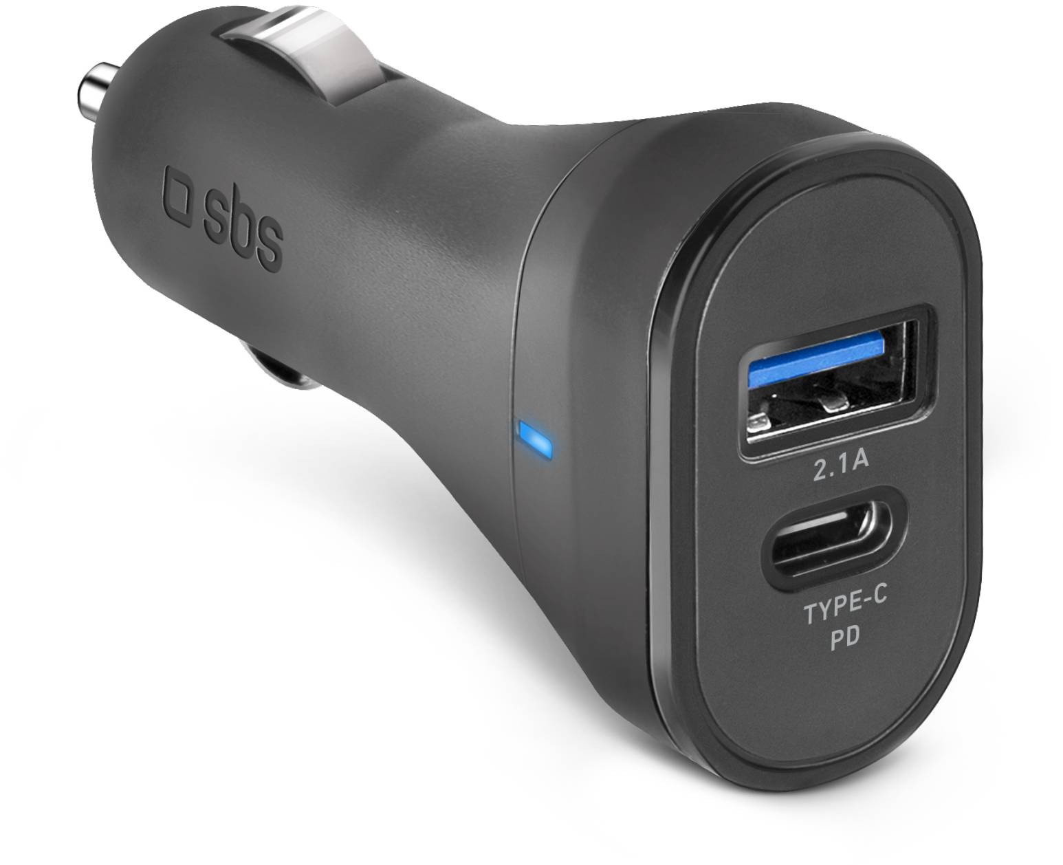 SBS Chargeur allume cigare Chargeur de voiture Type C -  USB à 3.1A - CHARGEURVOIT-USBC