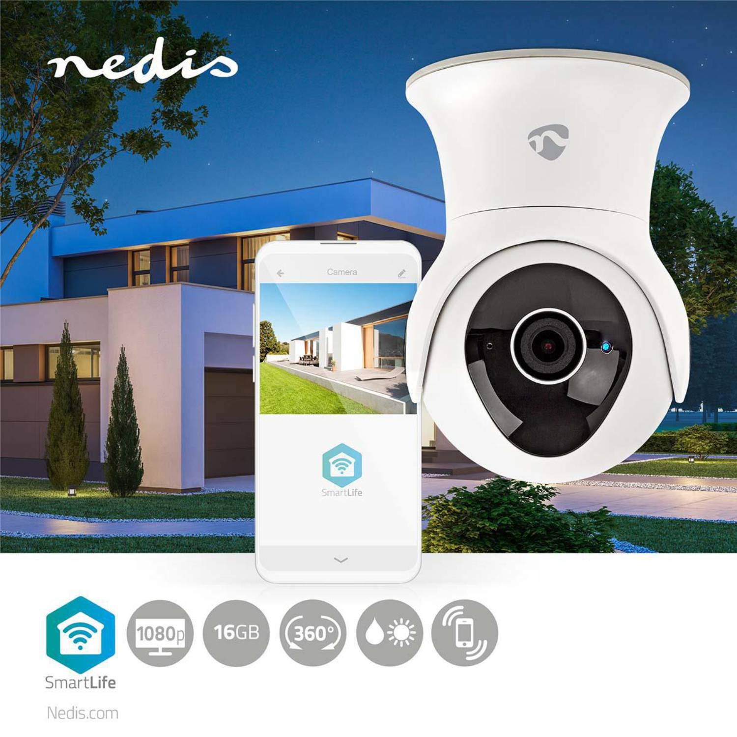 Caméra IP NEDIS  - WIFICO20CWT