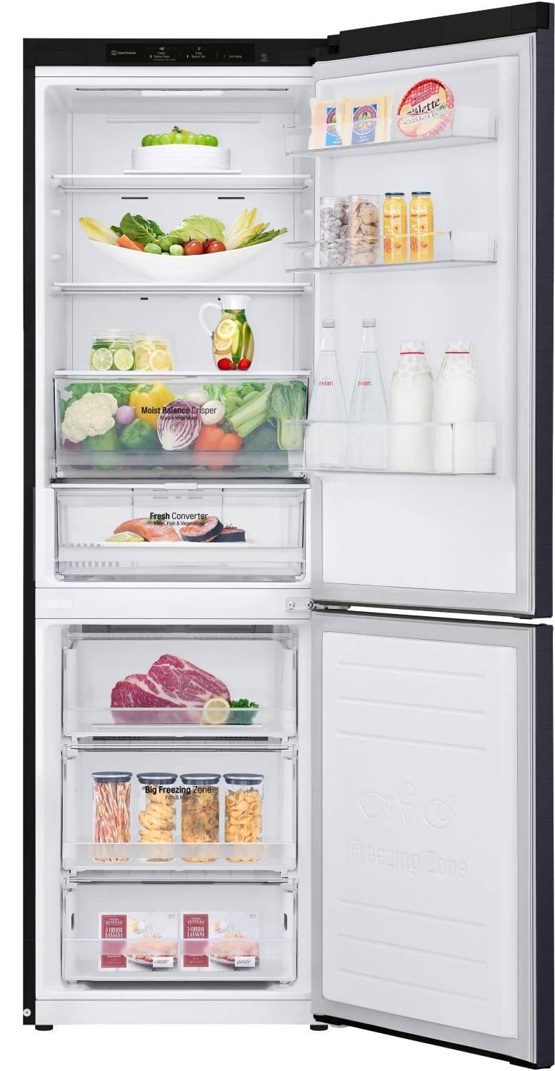 LG Réfrigérateur congélateur bas Door Cooling  341L Carbone - GBB61MCGDN
