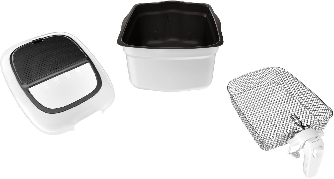 Friteuse MOULINEX Super Uno, 1800W, 1.5kg, Blanc - AM312010