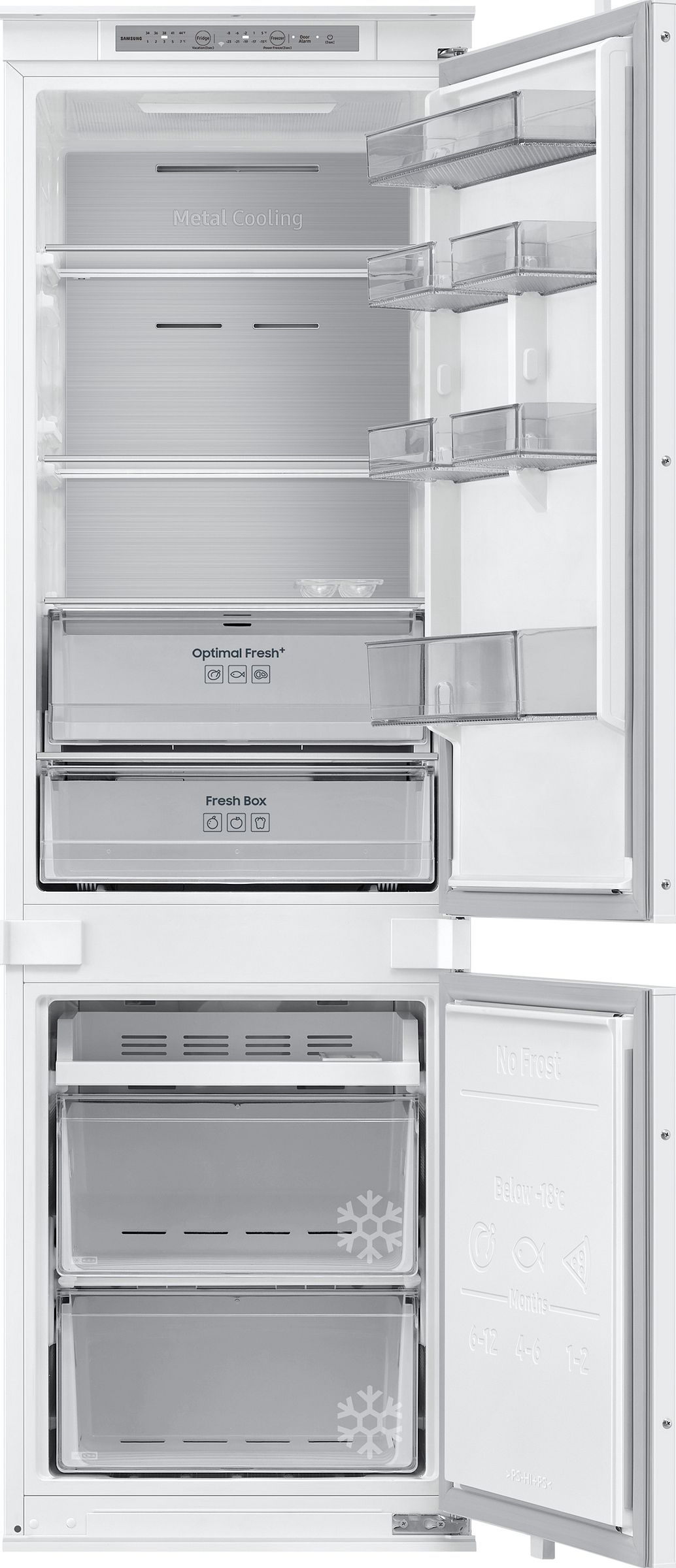 Réfrigérateur congélateur encastrable SAMSUNG 267L No Frost Blanc - BRB80F26DES0EF
