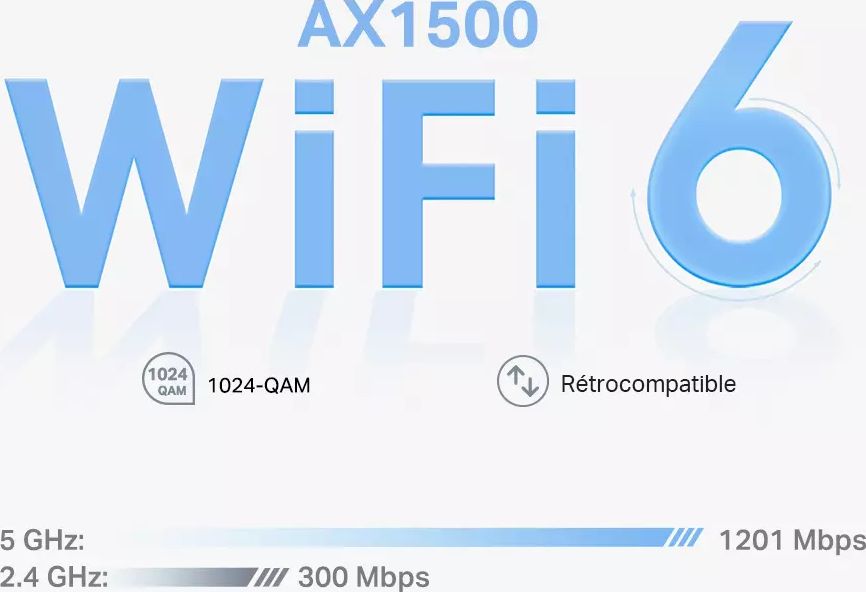 Répéteur Wifi TP-LINK Mesh Wi-Fi 6 AX1500 Alexa Google Home - DECOX10/2-PACK