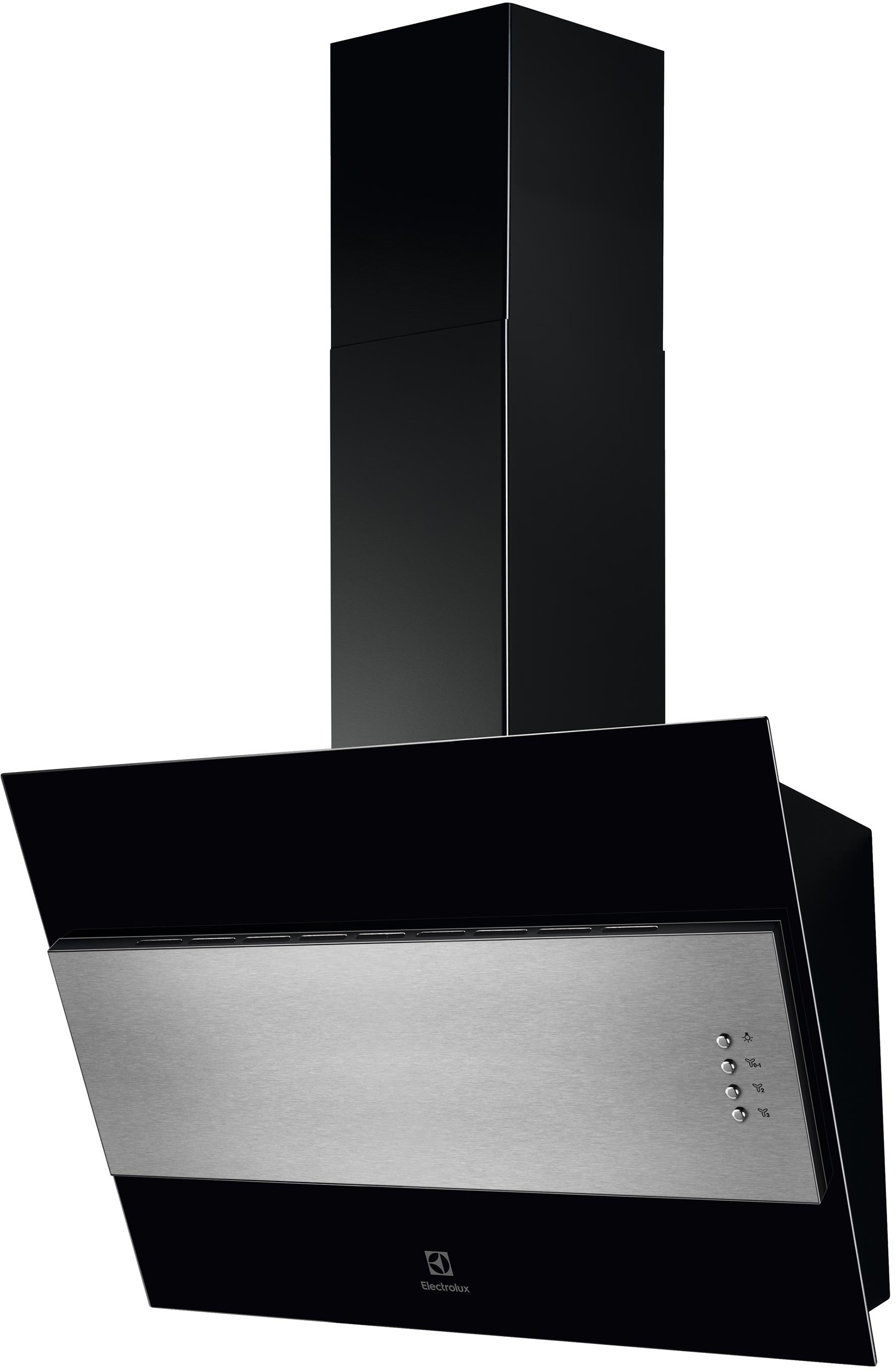 Hotte decorative murale ELECTROLUX Série 600 Pan Incliné 60cm Noire Inox LFV316Y