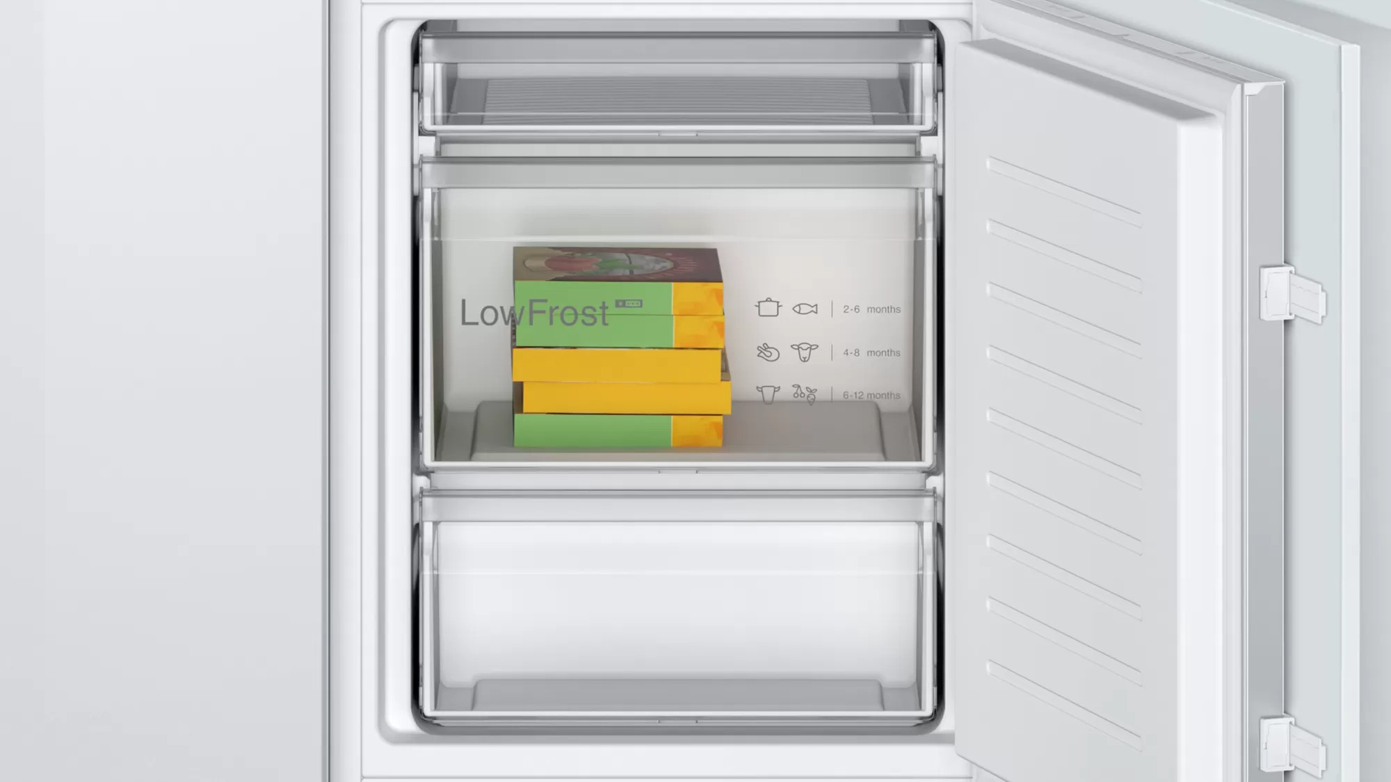 BOSCH Réfrigérateur congélateur encastrable Série 4 Low Frost Fresh Sense 267L - KIV86VSE0