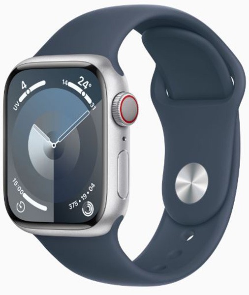 APPLE Montre connectée Watch Série 9 GPS + Cellular 45mm Aluminium argent - WATCH9-MRMG3QF