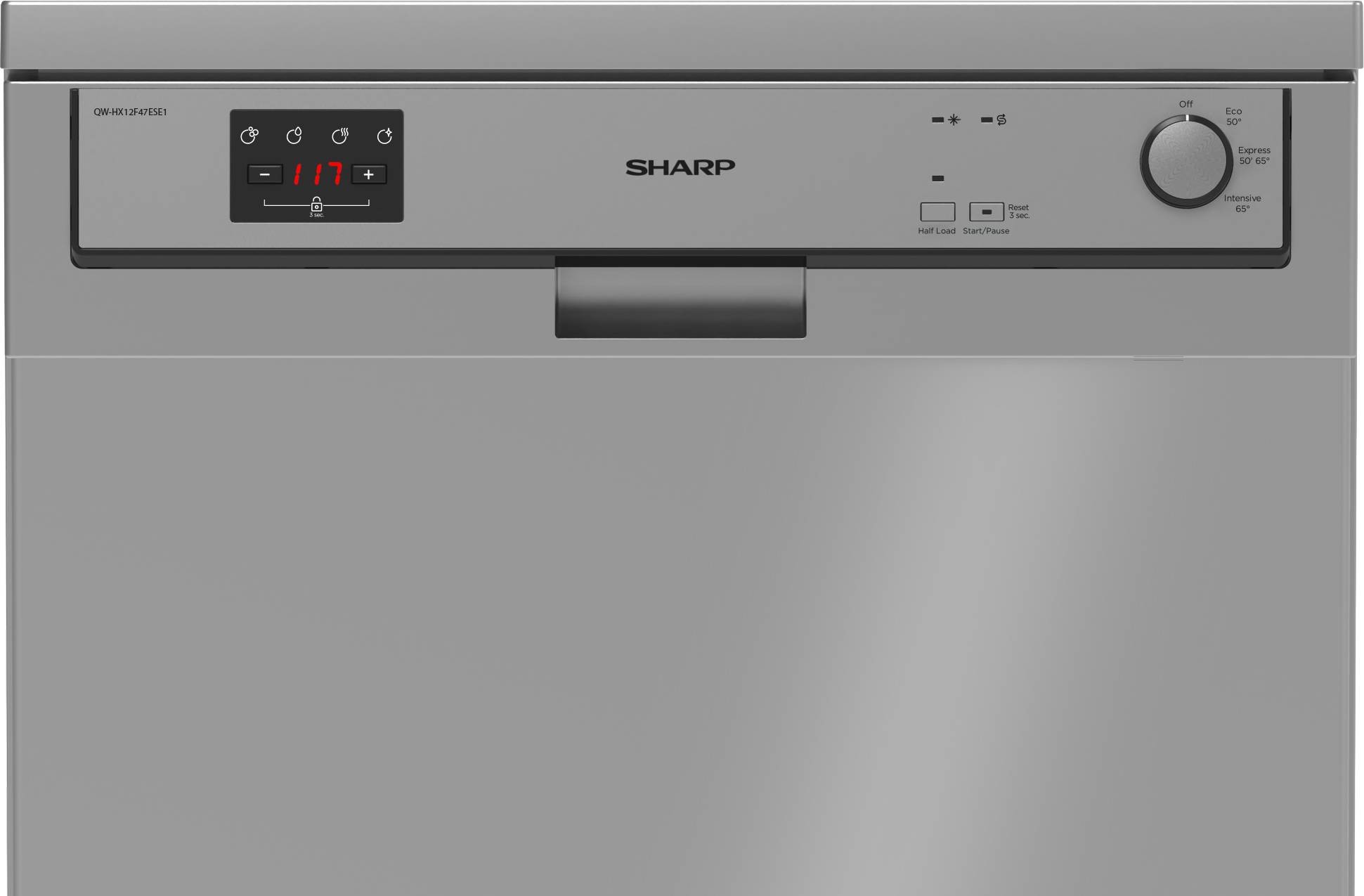 SHARP Lave vaisselle 60 cm 3 programmes 13 couverts gris - QWHX12F47ES1
