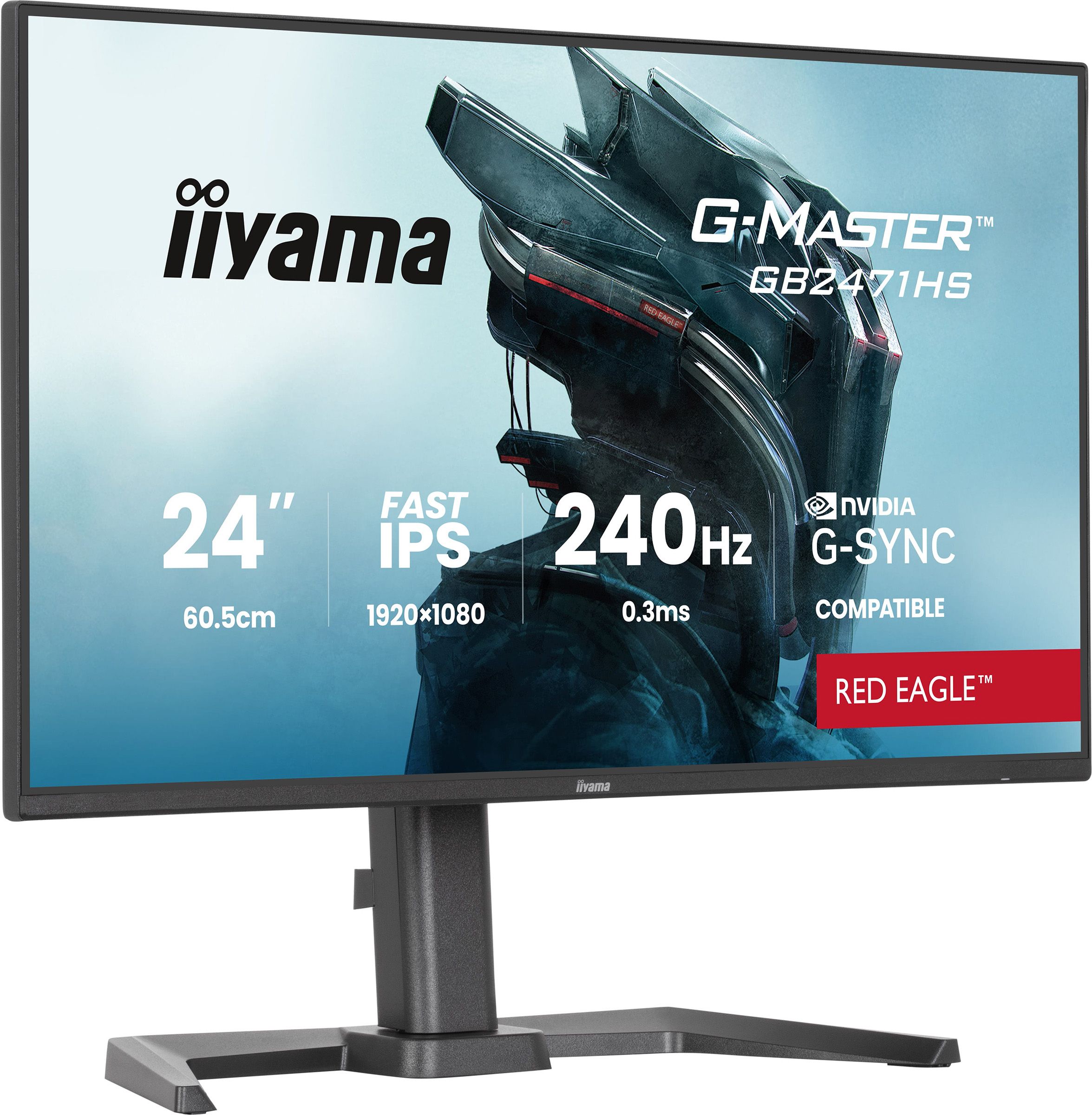 Ecran 24 pouces Full HD IIYAMA 240Hz 0.3ms IPS Noir - GB2471HS-B1