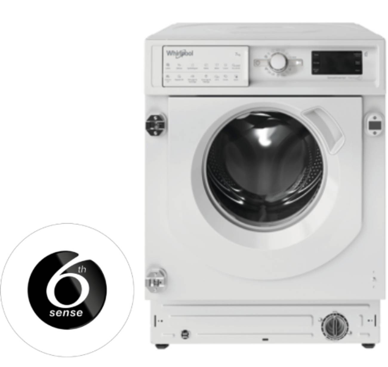 WHIRLPOOL Lave linge encastrable 6è sens 7kg 1400 tr/mn  BIWMWG71483FRN