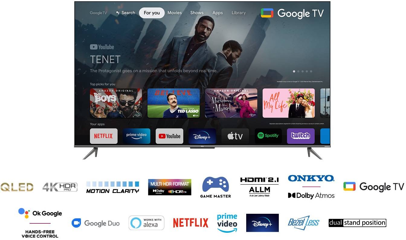 TCL TV QLED 4K 139 cm 55"