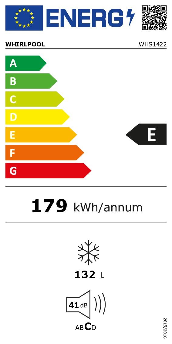 Congélateur coffre WHIRLPOOL ,Froid Statique, 132L, Blanc - WHS1422