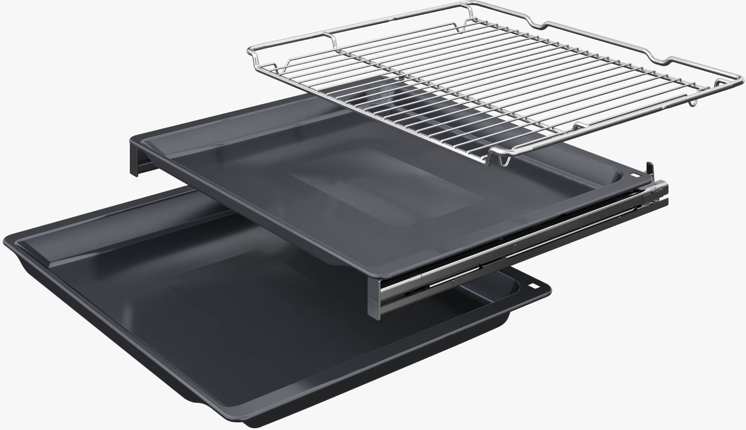 Four encastrable pyrolyse BOSCH Chaleur tournante Sonde à coeur 71L Noir - HBG976MB1