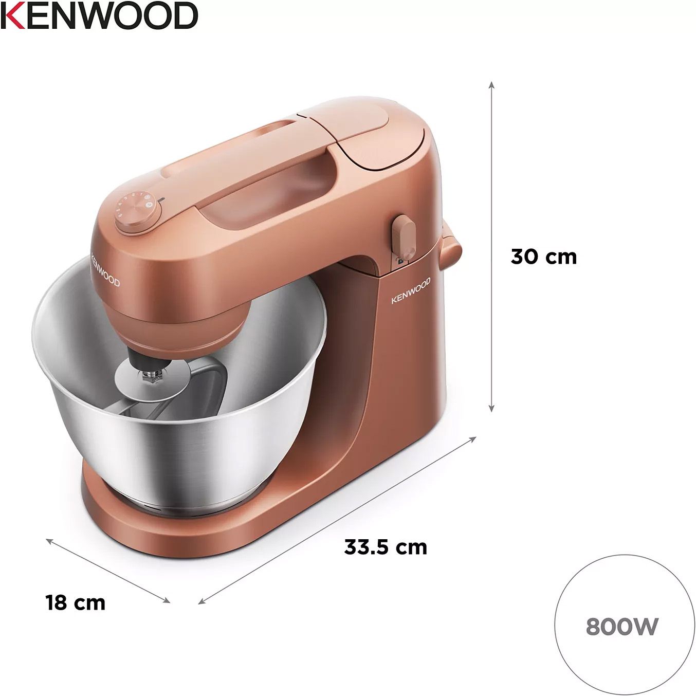 Robot pâtissier KENWOOD 4L 800W Rose - KZM35000RD