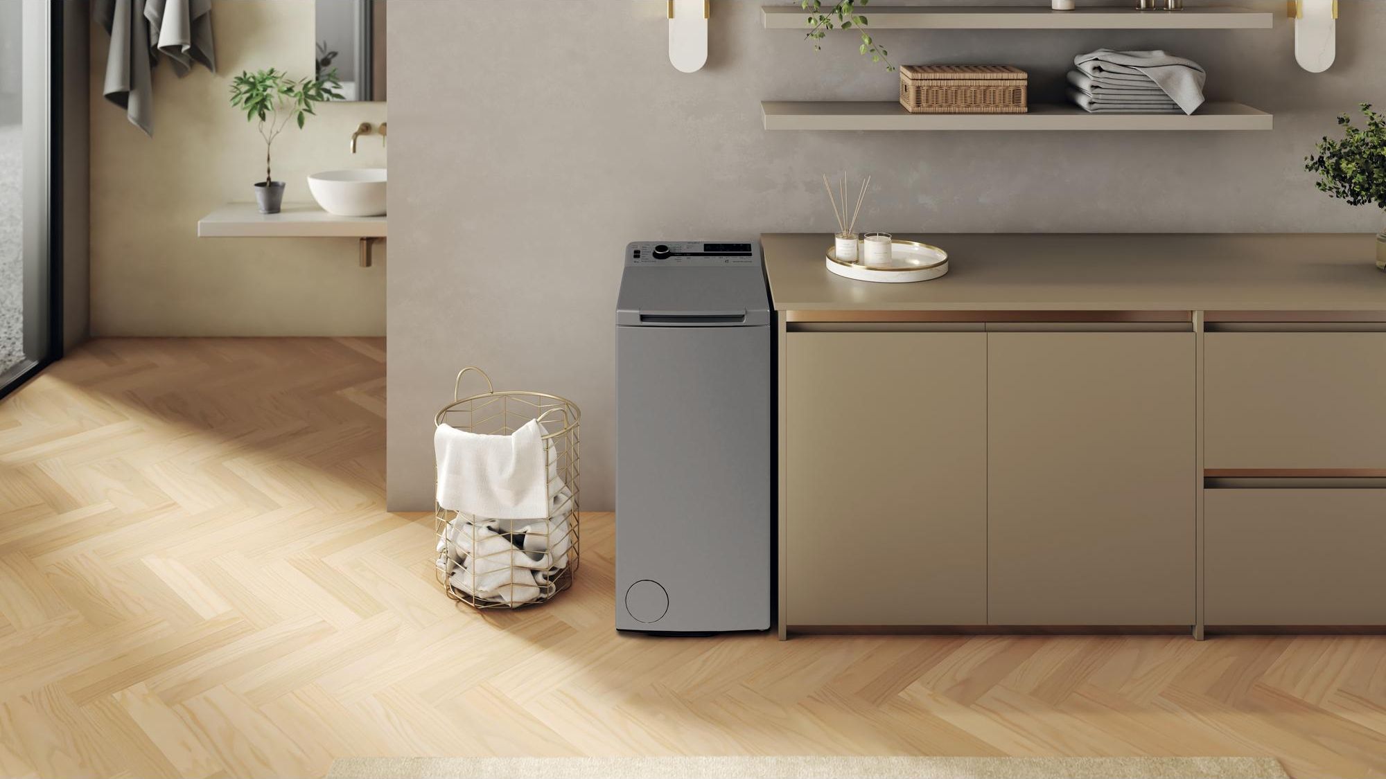 Lave linge Top WHIRLPOOL 6kg 1200trs/min Silver - TDLRS6261FR
