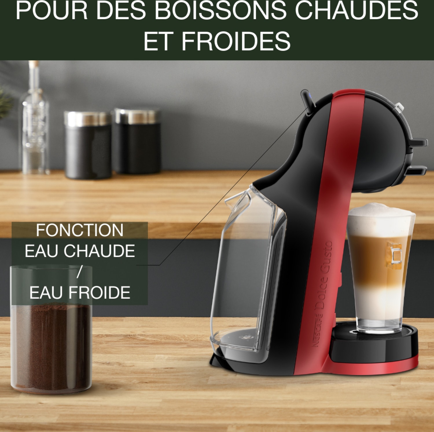 Cafetière à dosette KRUPS Play et Select Rouge - YY5219FD