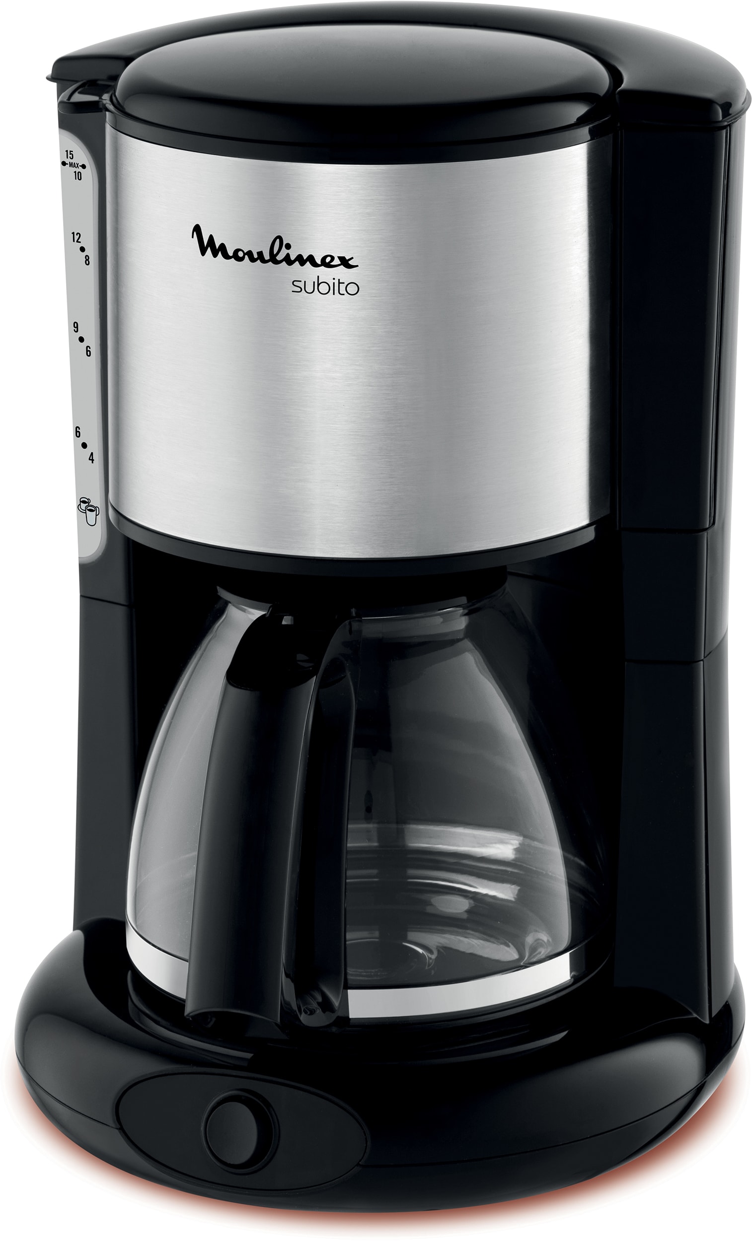 Cafetière MOULINEX 1000W 1,25L 15 tasses Noir Inox FG360811
