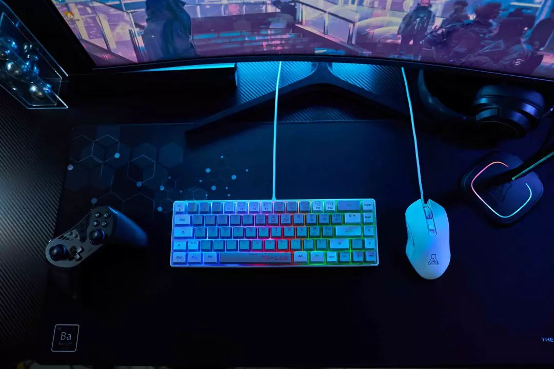Clavier gamer THE G-LAB Membrane Filaire Rétroéclairage - COMBO-HYDRO-GW