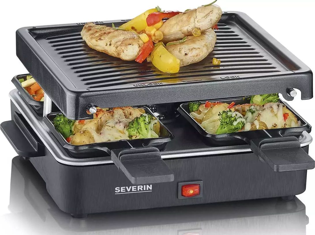 Raclette Multifonction SEVERIN 4 personnes 600W Noir RG2370