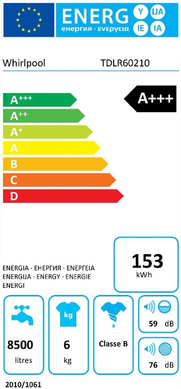 Lave linge Top WHIRLPOOL  - TDLR60210