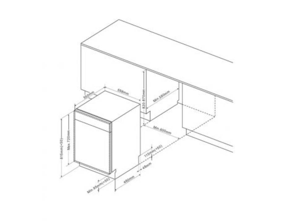 Lave vaisselle tout integrable 60 cm DE DIETRICH 8 programmes 42dB 15 couverts  - DCJ532DQX