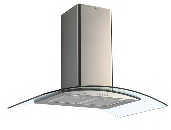 Hotte decorative murale GLEM 63db 90cm Inox et Verre GHS972IX