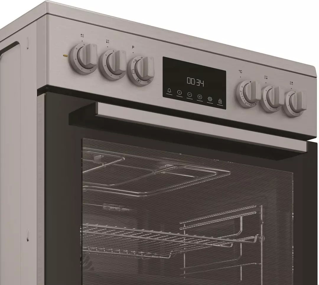 Cuisiniere vitroceramique INDESIT Vitro 4 Foyers 60 cm Inox - I6V5LCX