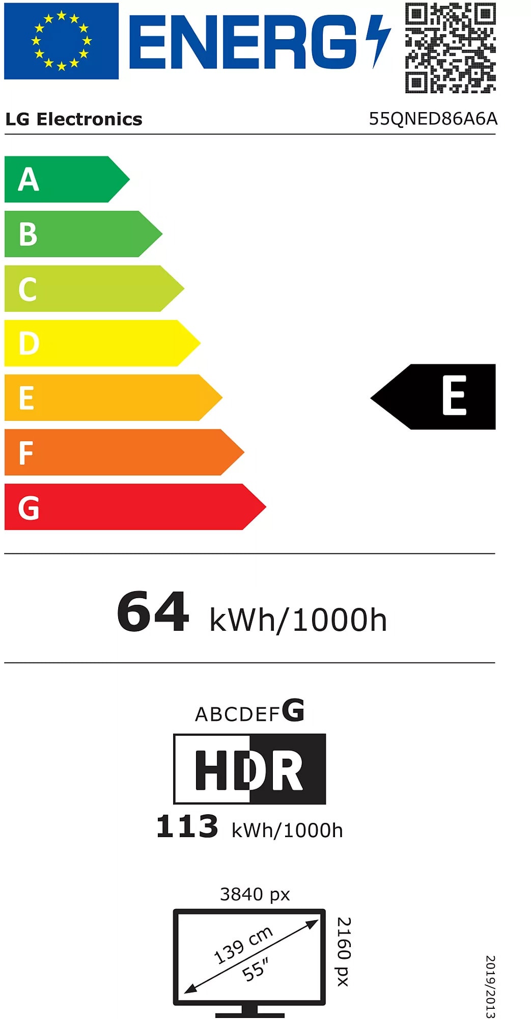 TV QNED 4K 139 cm LG  - 55QNED86A