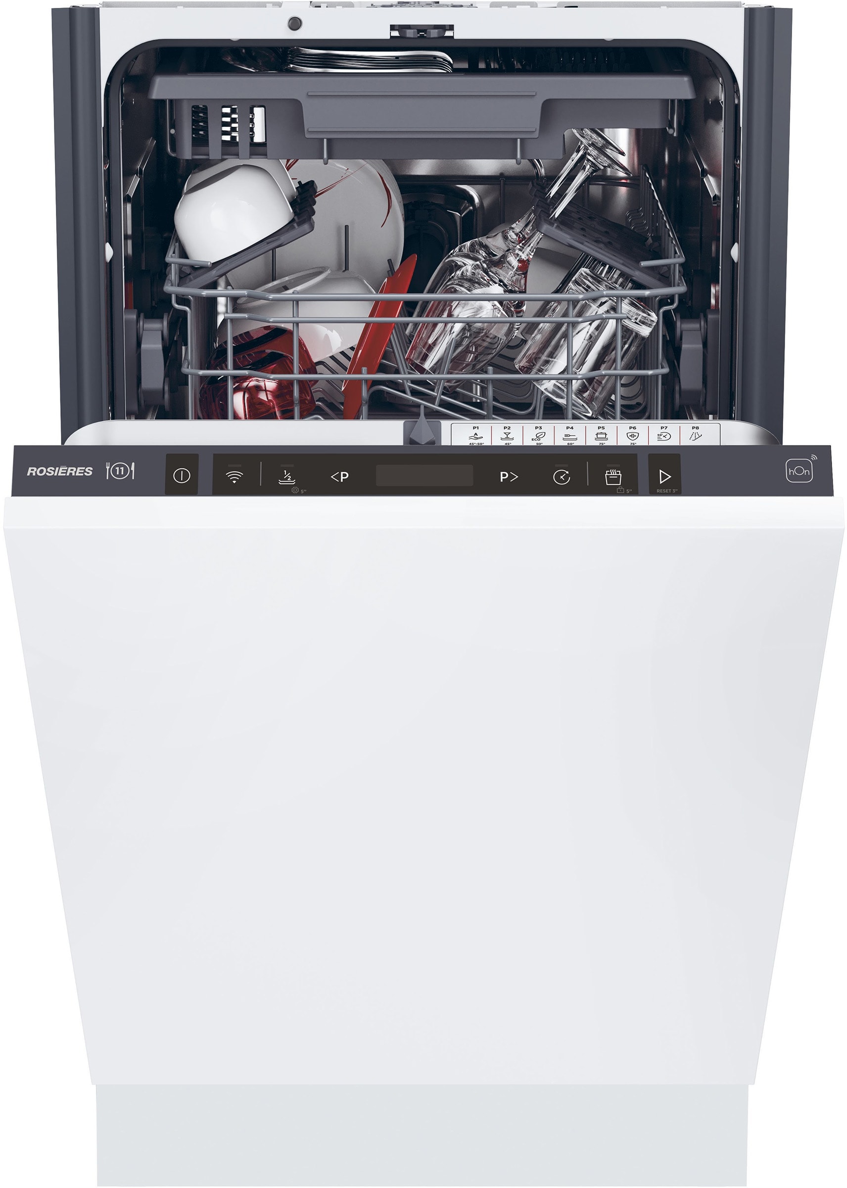 Lave vaisselle tout integrable 45 cm ROSIERES Connecté 11 couverts 45dB Blanc RI1C5SB1FA-47