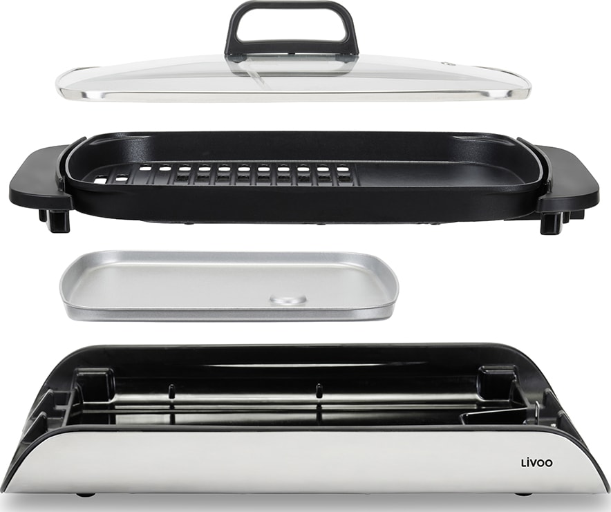 Plancha LIVOO 40x30cm 6 personnes Fonte d'aluminium - DOC321