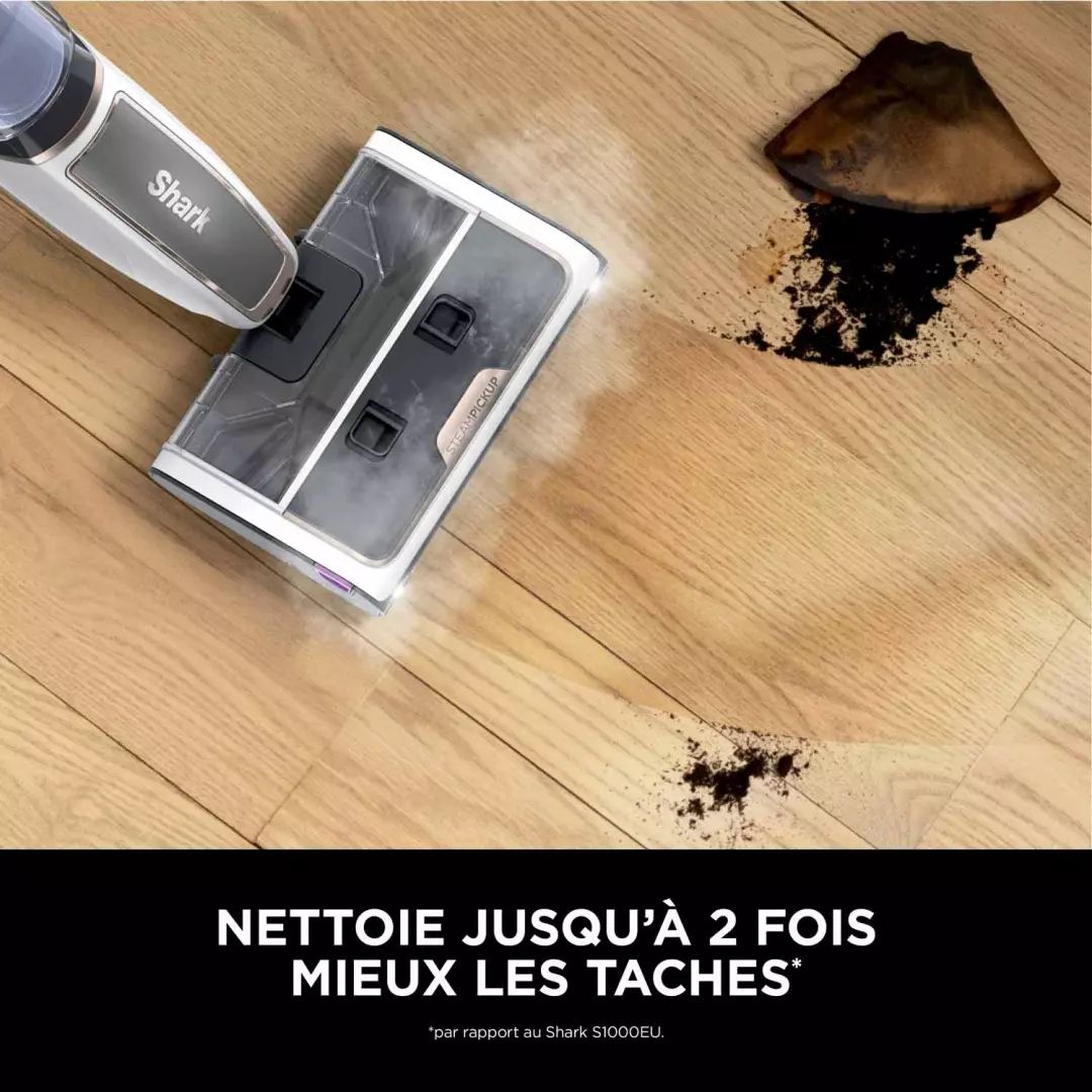 Balai vapeur SHARK 2 Rouleaux-brosse Base stockage Blanc - SD200EU