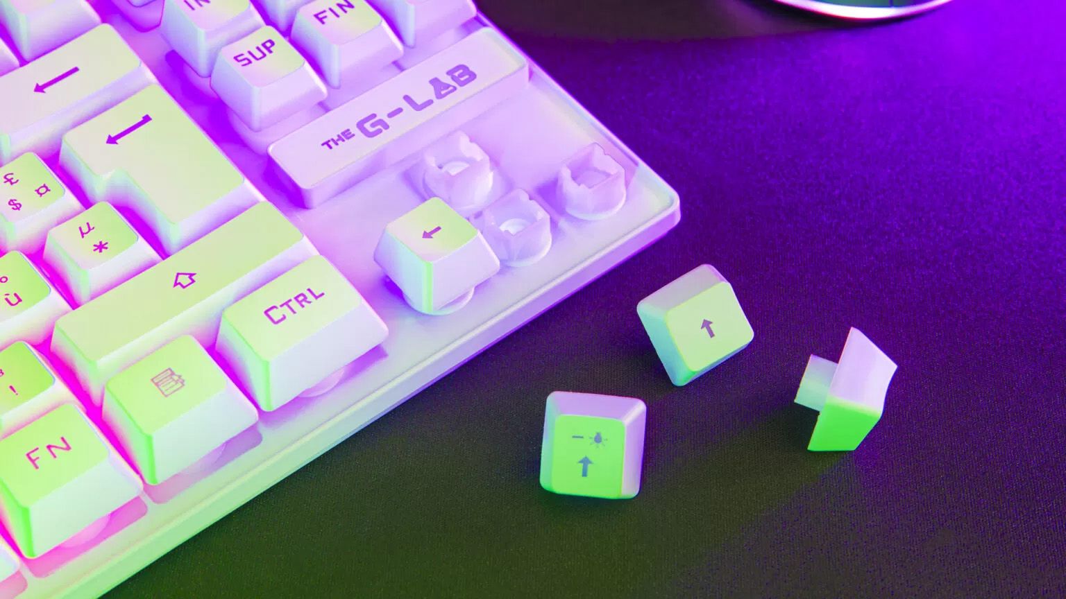 Clavier gamer THE G-LAB RGB - KEYZ-CAESIUMT-W