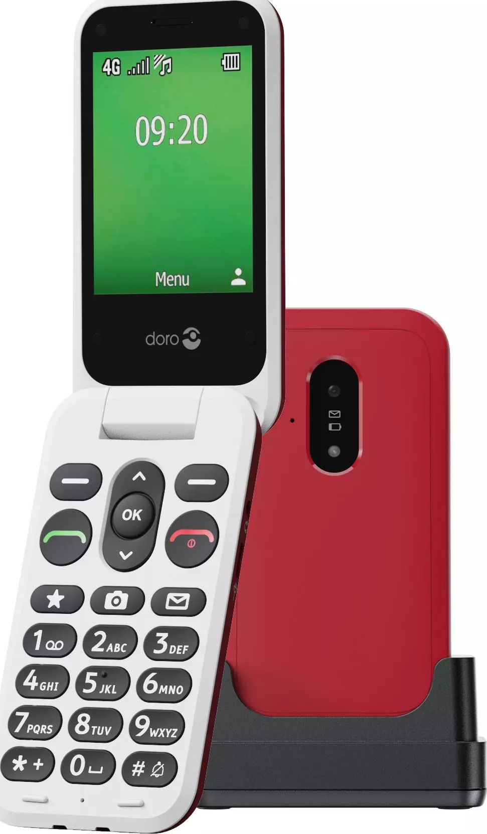 Mobile nu DORO 4G 128Go Rouge LEVAE22ROUGE