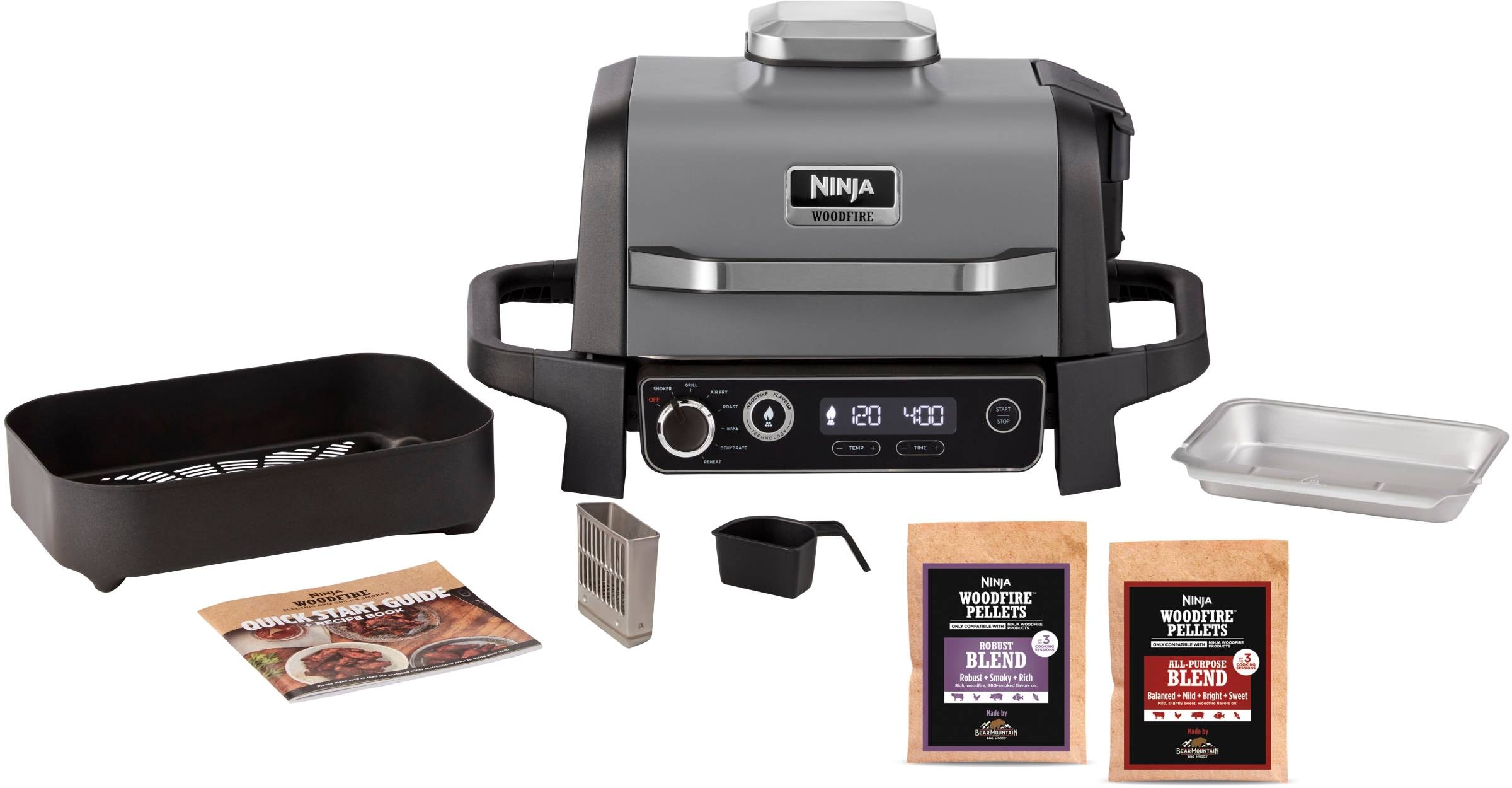 Barbecue électrique NINJA et fumoir Woodfire 2400W - OG701EU Barbecue électrique NINJA et fumoir Woodfire 2400W - OG701EU