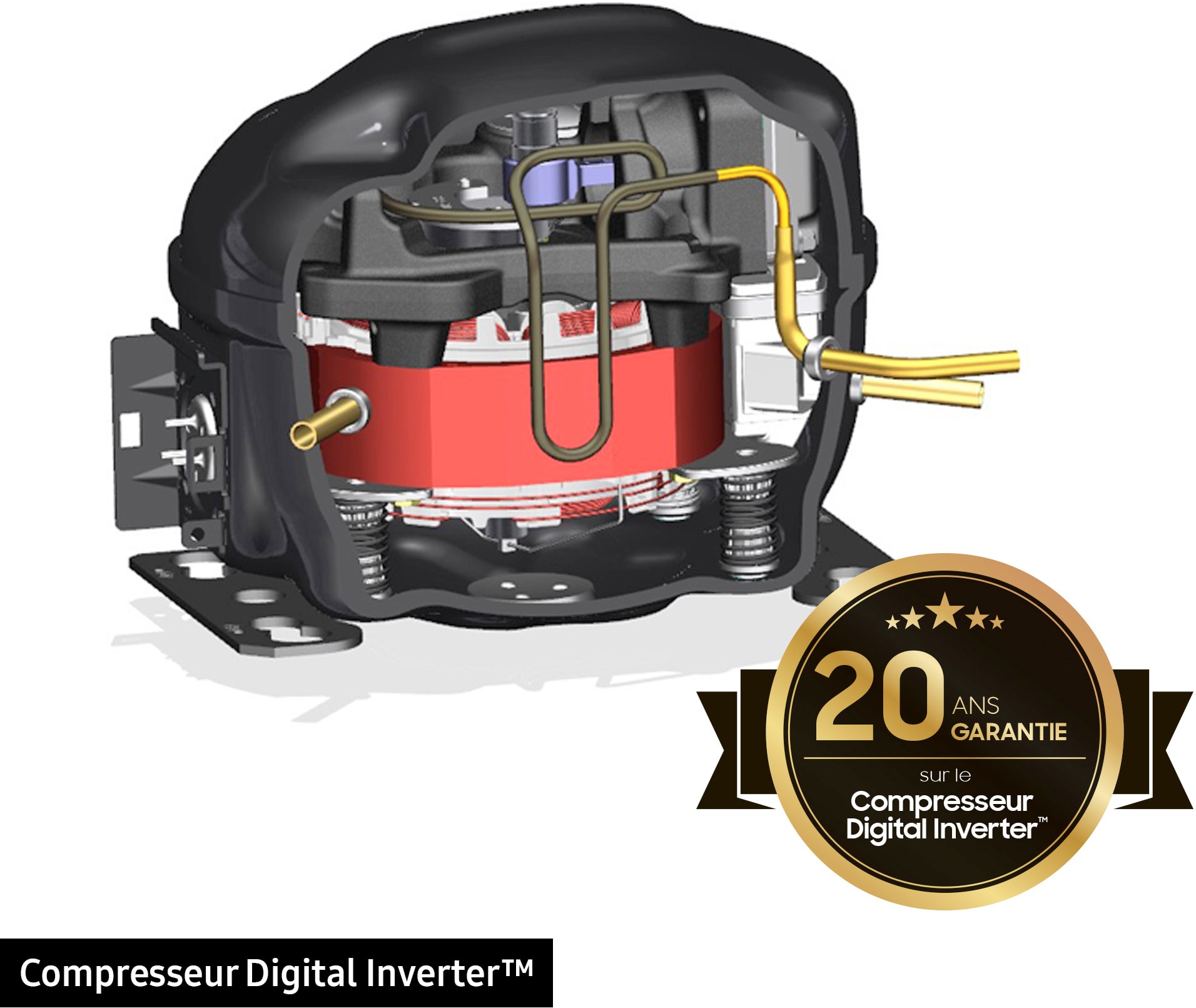Réfrigérateur congélateur bas SAMSUNG 508L No Frost Noir - RB50DG601EB1