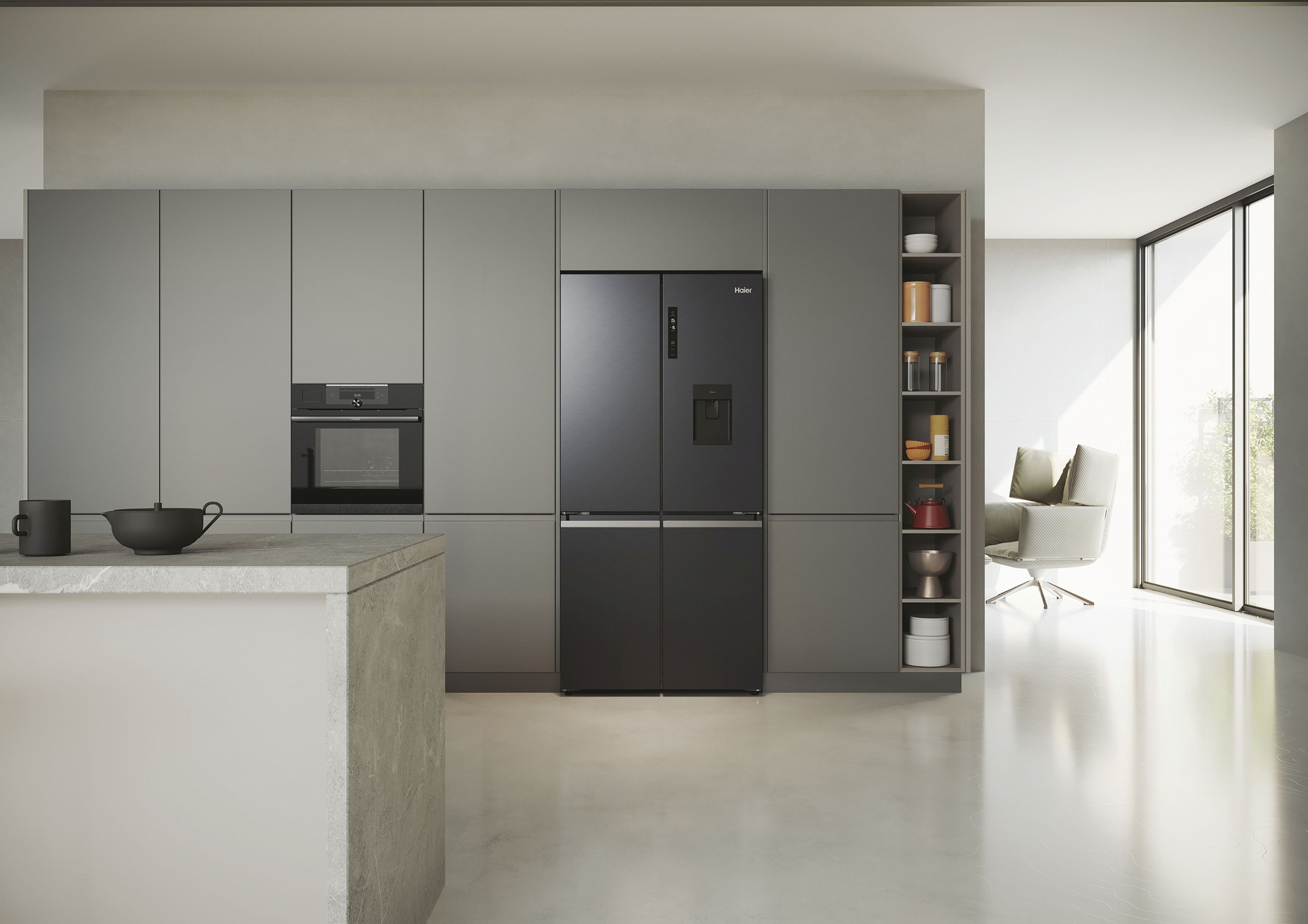 Réfrigérateur 4 portes HAIER  - HCR5919EHMB
