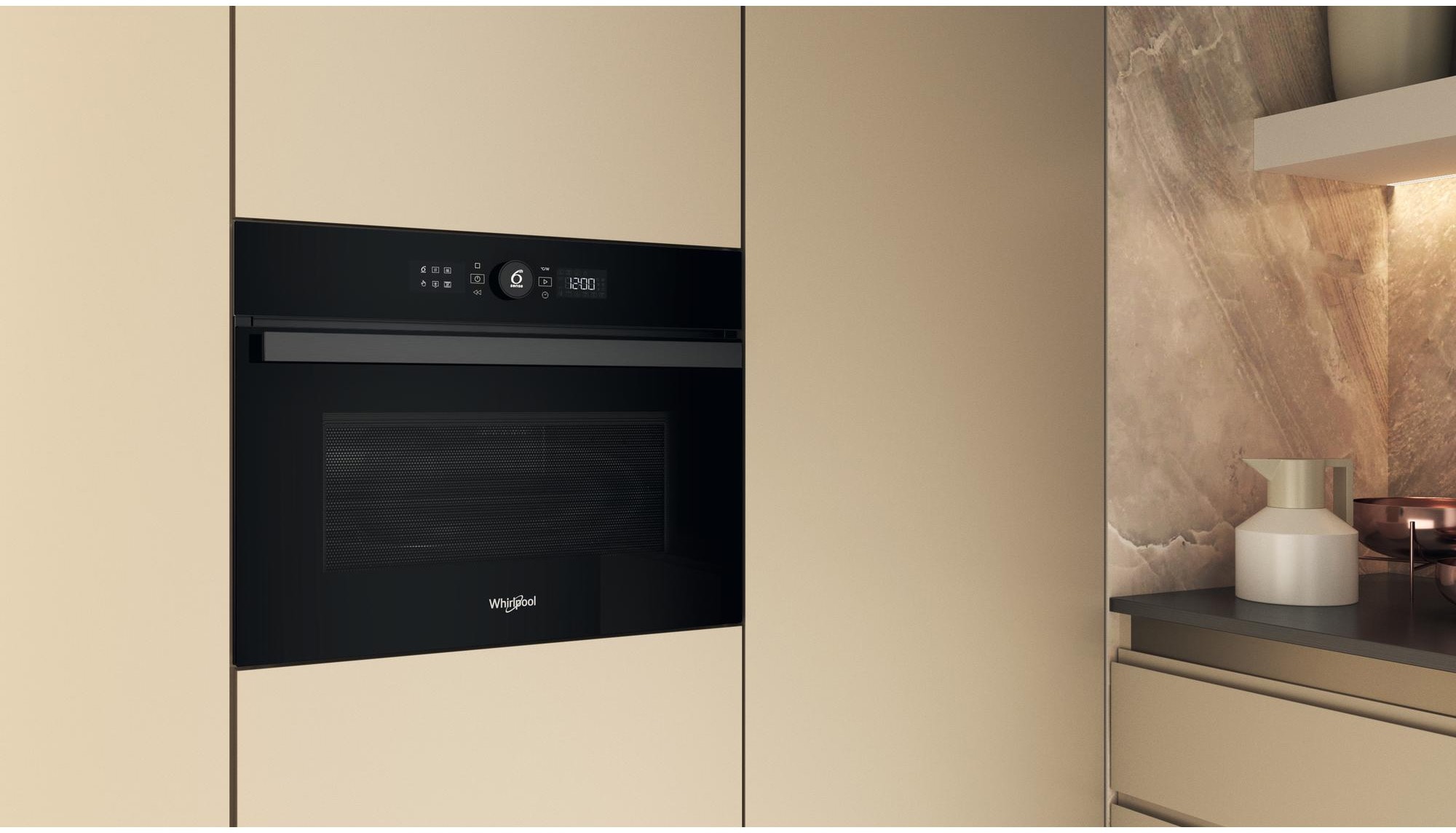 Micro ondes Grill Encastrable WHIRLPOOL 900W 40L Noir - WMW47HMBF