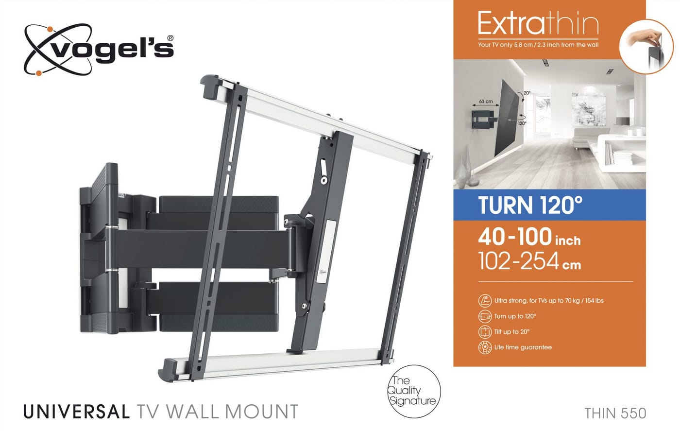 VOGEL'S Support mural THIN550