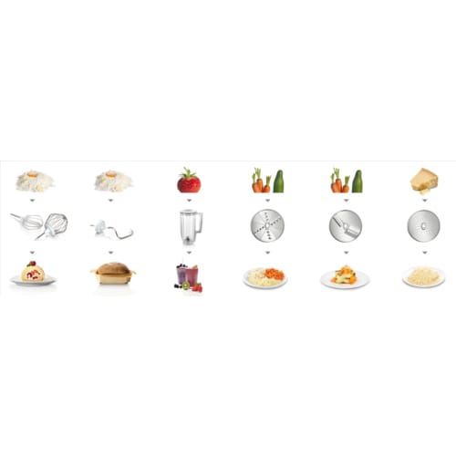 BOSCH Robot culinaire Robot pâtissier MUM58L20 1000W Gris