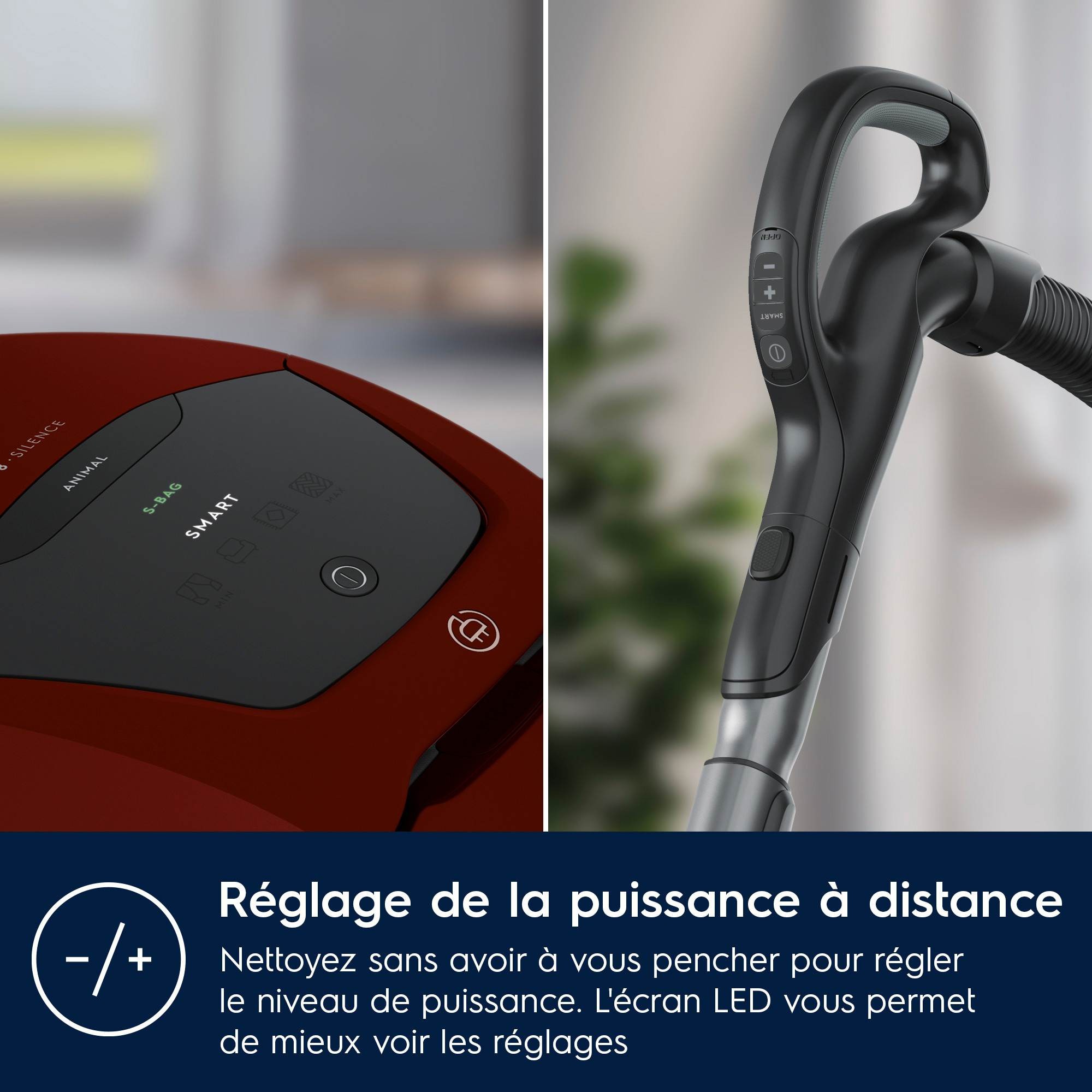 Aspirateur traîneau ELECTROLUX Pure D8, avec sac, 500W, Rouge - PD82ANIMA Aspirateur traîneau ELECTROLUX Pure D8, avec sac, 500W, Rouge - PD82ANIMA