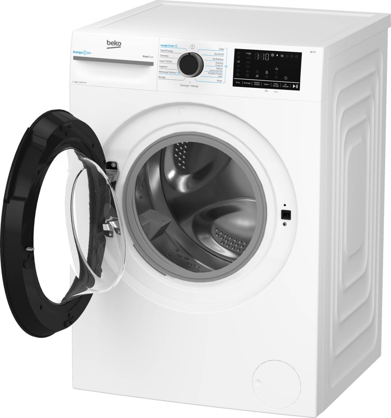Lave linge Frontal BEKO , 1400trs/mn, 9kg, blanc - BM3WFU49411B Lave linge Frontal BEKO , 1400trs/mn, 9kg, blanc - BM3WFU49411B