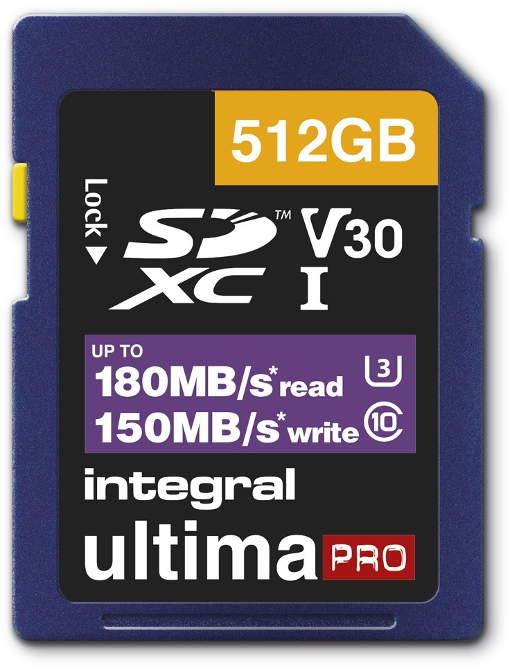 INTEGRAL Carte mémoire 512 Go   INSDX512G-180/150V30