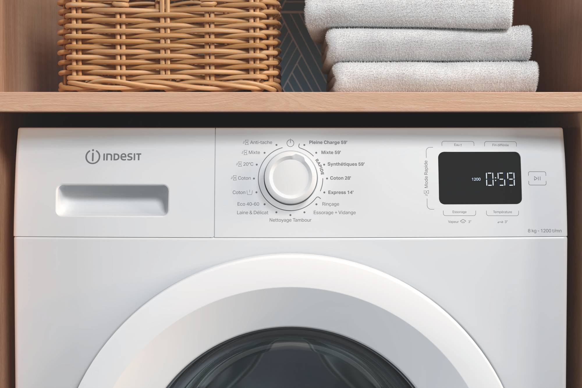 Lave linge Frontal INDESIT - IMW862MYTIMEFR Lave linge Frontal INDESIT - IMW862MYTIMEFR