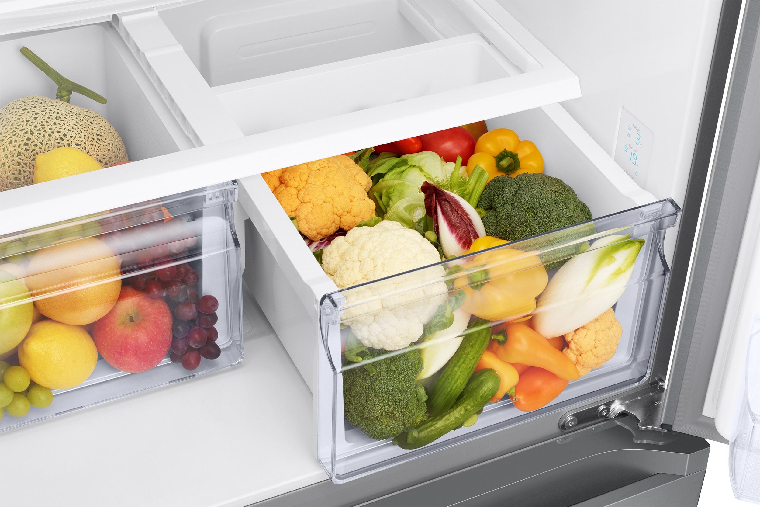 SAMSUNG Réfrigérateur 3 portes Froid Ventilé Plus 496L Inox