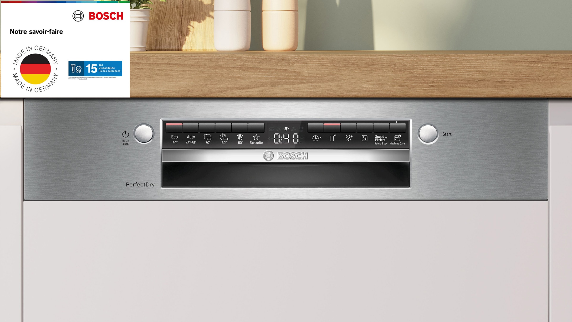 Lave vaisselle encastrable 60 cm BOSCH Connecté 14 couverts 40dB Inox - SMI6ZCS10E