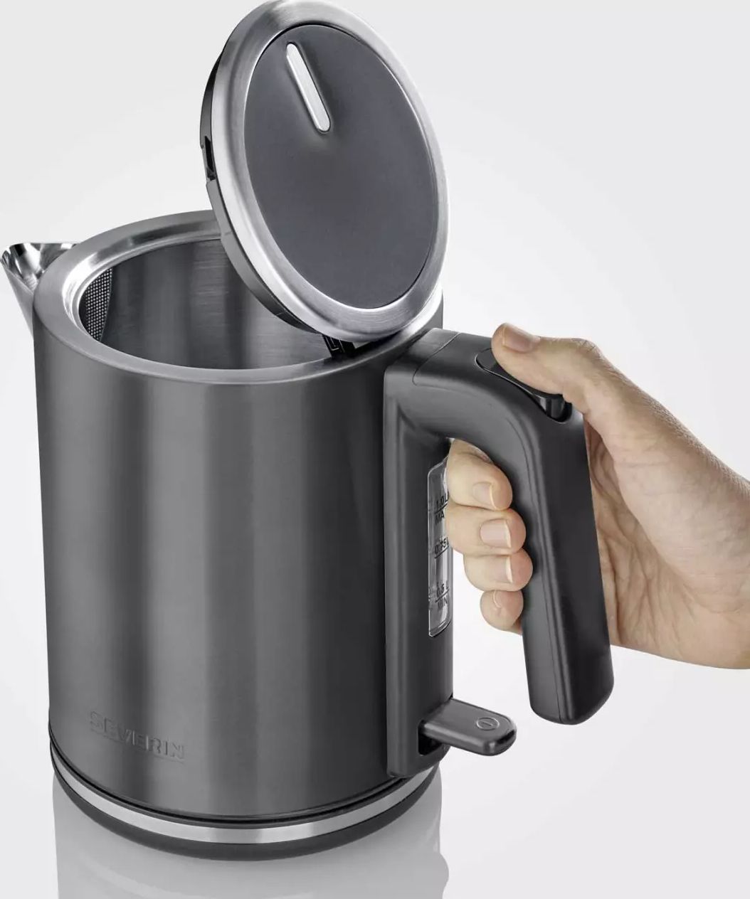 Bouilloire SEVERIN Sans fil 1L 2400W Dark Inox - WK9342