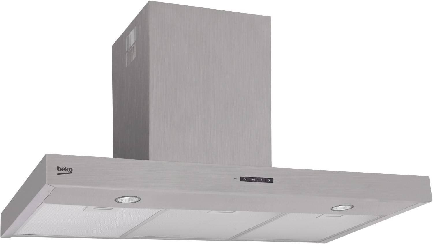 Hotte decorative murale BEKO 3 vitesses, 90cm, inox - HCB91731BXH
