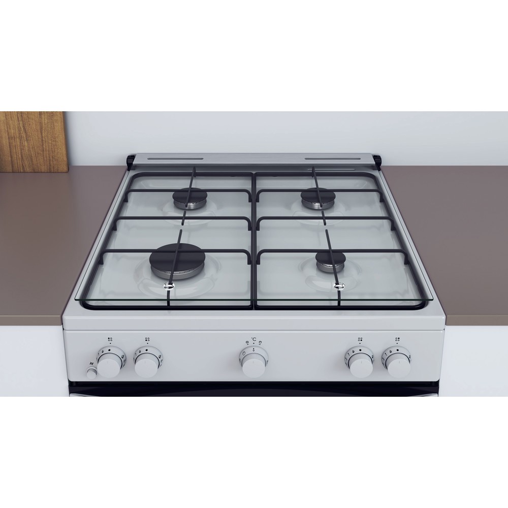 Cuisiniere gaz INDESIT 4 Feux + four Gaz Blanc - IS67G1KMW/E Cuisiniere gaz INDESIT 4 Feux + four Gaz Blanc - IS67G1KMW/E